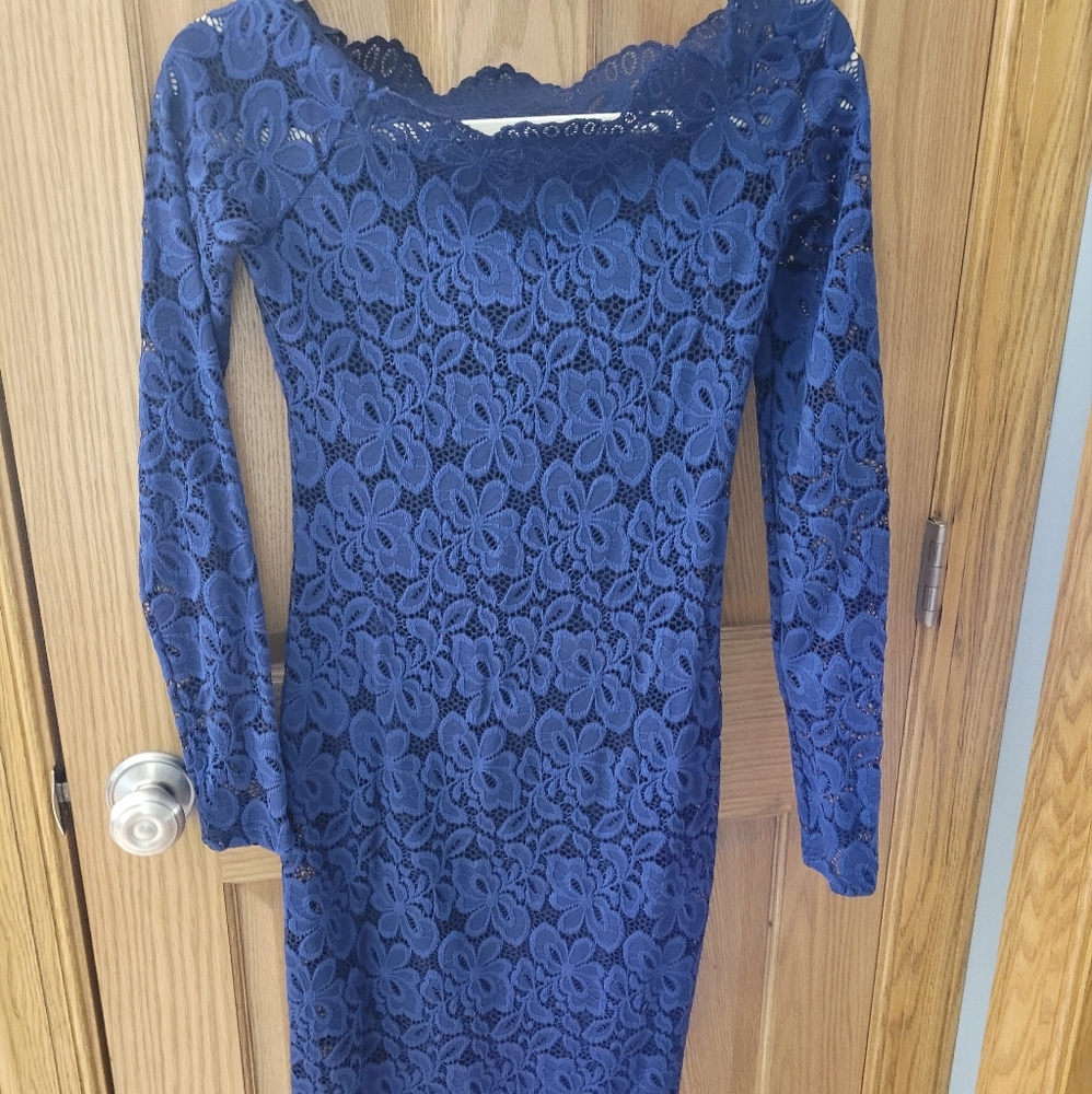 Lace overlay dress